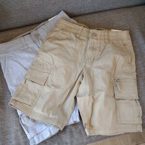 (2) Pairs - NEW SONOMA Men's Riptstop Cargo Shorts NWT (28" waist) Small